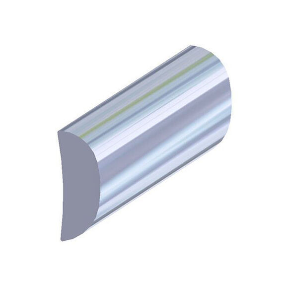 Aluminum Rub Rail - 1/2"H x 3/16"W x 12'L, #6 Screws image number 0