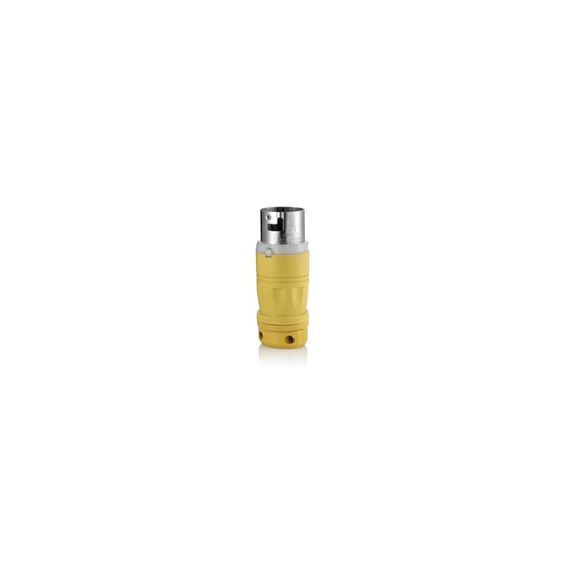 50 Amp 125 Volt, Locking Plug, Industrial Grade, Grounding, Black & White, Corrosion-Resistant, Non-NEMA, 2P, 3W image number 0