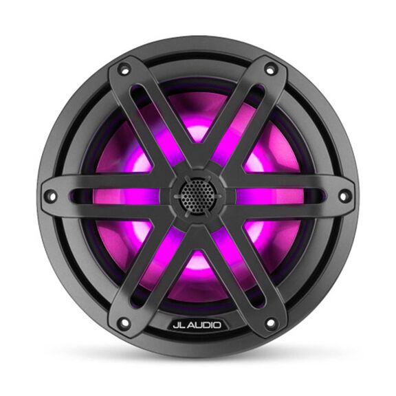 M3-770X-S-Gm-i 7.7" Marine Coaxial Speakers, Gunmetal Sport Grilles with RGB LED Lighting image number 2