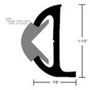 Rigid Vinyl Rubrail - 1-1/2" H x 7/8" W image number 0