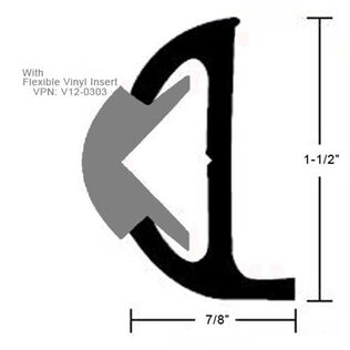 Rigid Vinyl Rubrail - 1-1/2" H x 7/8" W