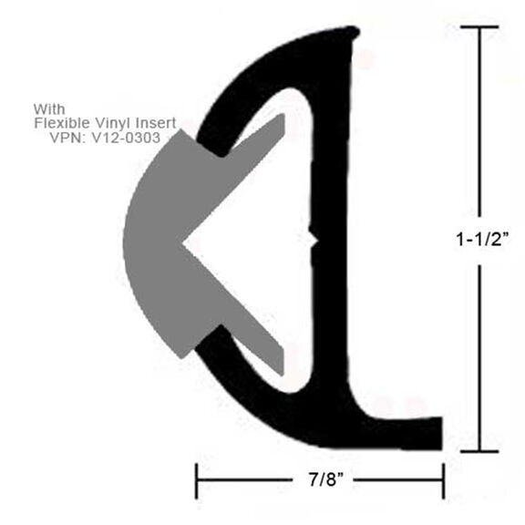 Rigid Vinyl Rubrail - 1-1/2" H x 7/8" W image number 0