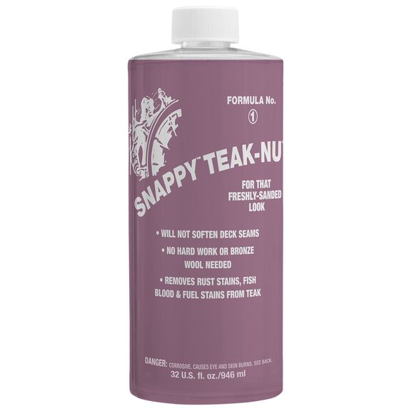 Snappy Teak-Nu, Two-Step Teak Cleaning, Part One, Cleaning Solution, Quart image number 0