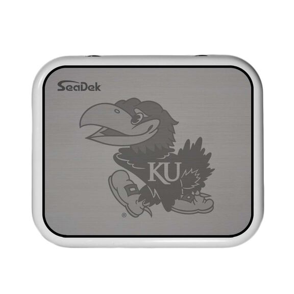 SeaDek Cooler Pad - Collegiate Collection - Fits YETI Roadie 24 - Storm Gray / Black, University of Kansas image number 0