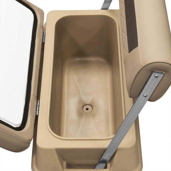 Wise DLX156-1900 DLX Pontoon Series 70 Quart Swingback Cooler Seat - Neutral / Meteor image number 4