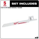 M12 HACKZALL&reg; Bi-Metal Blade - Wood Scroll, 5 Pack image number 2