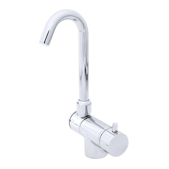 Aidack Folding Faucet, Hot/Cold Mixer, J-Spout, Chrome image number 0