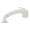 Deck-Mount Sprayer Small Warm White Sprayer No Hook w/Elbow, 6' Stainless Steel Hose, Low Profile Holder image number 2