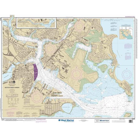 Maptech&reg; NOAA Recreational Waterproof Chart-Boston Inner Harbor, 13272 image number 0