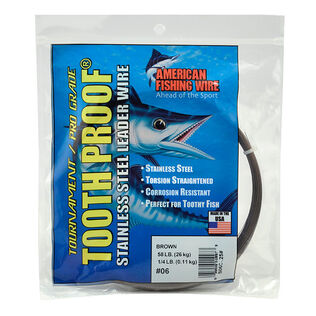 Tooth Proof&reg; Stainless Steel Leader Wire, Camo Brown