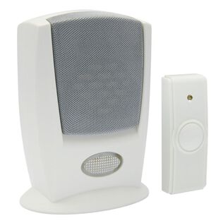 Wireless Battery Operated Portable Visual Strobe and Audible Chime Alert, 4 Chime Tones