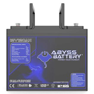 12V 120AH Dual Purpose Group 24 Lithium Marine Battery, Bluetooth Enabled