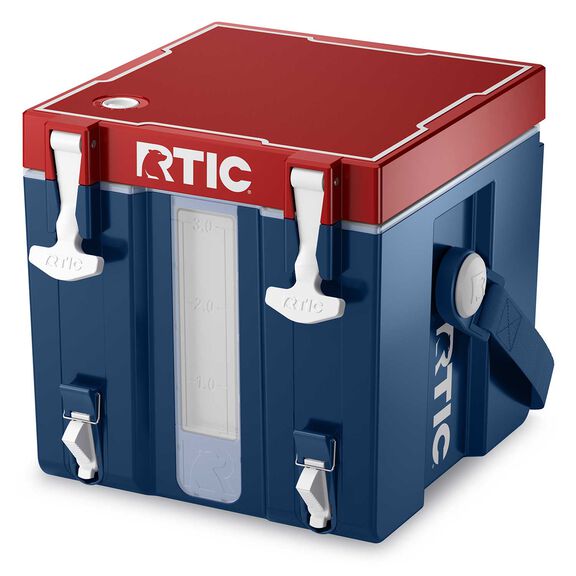Halftime Water Cooler, 3 Gallon Hard-Sided Water Cooler, Patriot image number 0