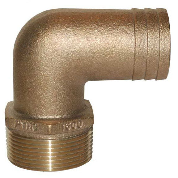 PTHC, 90&deg; Standard Flow Bronze Fitting, 1 1/2" Pipe, 1 1/2" Hose image number 0