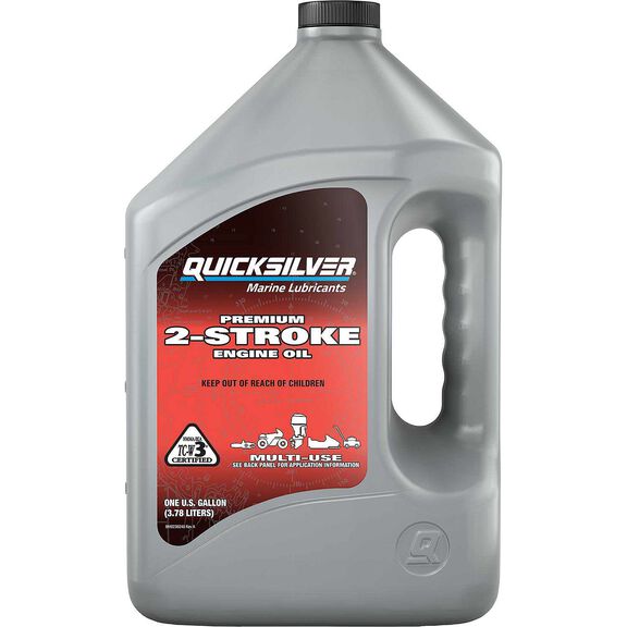 Quicksilver TC-W3 2 Stroke Conventional Marine Engine Oil, 1 Gallon image number 0