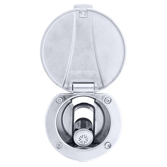 Recessed Shower Chrome Cup with Stainless Steel Lid, Hammer-Head Black Sprayer, 6' Black Rubber Hose image number 5