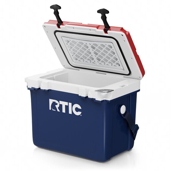 22 Quart Ultra-Light Hard-Sided Ice Chest Cooler, Fits 30 Cans or 8 Wine Bottles, Patriot image number 1