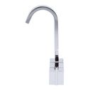 Artaine Folding Faucet, Hot/Cold Mixer, J-Spout, Chrome image number 1
