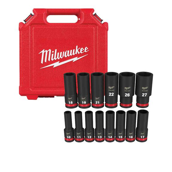 SHOCKWAVE&trade; Impact Duty&trade; 1/2" Drive Metric Deep 6 Point Socket Set, 14 Piece image number 0