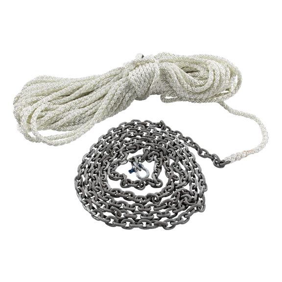 Lewmar Anchor Rode - 15' 5/16" G4 Chain, 300' 5/8" 8-Plait Rope with 3/8" Shackle image number 0