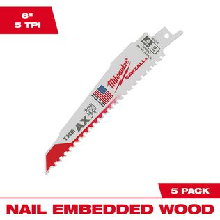 6" 5 TPI the Ax SAWZALL Blades, 5 Pack