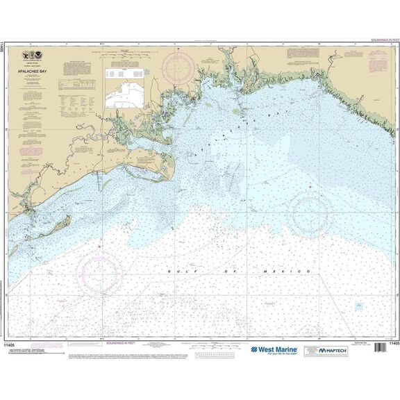 Maptech&reg; NOAA Recreational Waterproof Chart-Apalachee Bay, 11405 image number 0