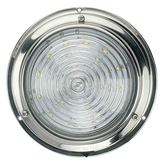 6 7/8" Stainless Steel LED Dome Light, White image number 0