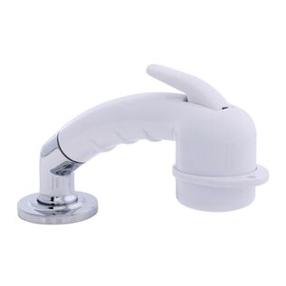 Deck-Mount Sprayer Small Arctic White Sprayer w/Elbow, 6' White Rubber Hose, Ultra-Low Profile Holder