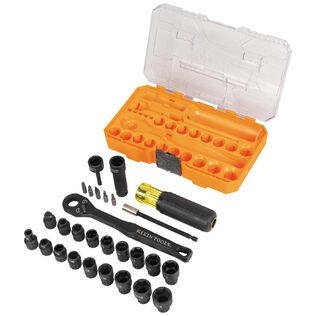 KNECT&trade; Pass-Through and Impact Socket Set, SAE + Metric, 28-Piece