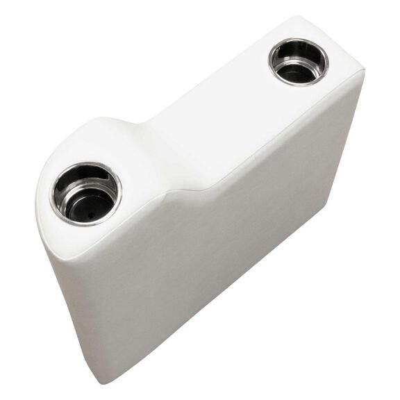 Wise DLX3009-204 DLX Series Pontoon Left Radius Arm Rest - Brite White image number 1