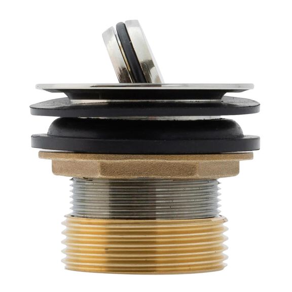 1-1/2" Drain, Flip Drain no Overflow, Straight, 1-1/4"-M Thread Adapter Brushed Nickel image number 1