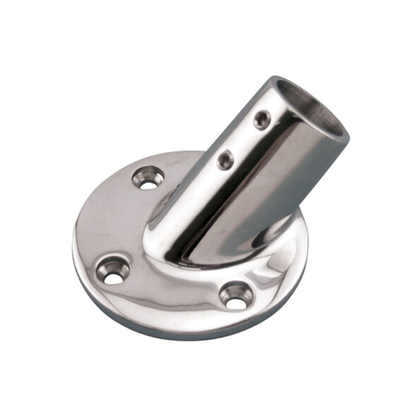 Round Rail Base, 1", 45 Degrees, 316 Stainless Steel image number 0