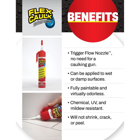 Flex Caulk&trade; Hybrid White, 9oz. 4-Pack image number 1