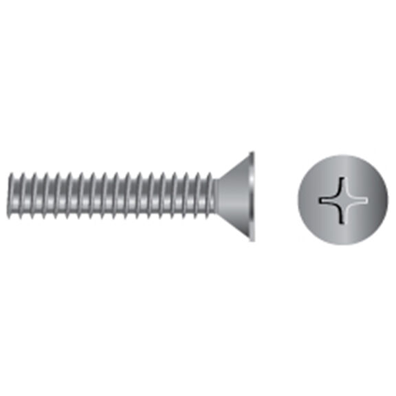 Stainless Steel Phillips Flat-Head Coarse Thread  Machine Screws image number 0
