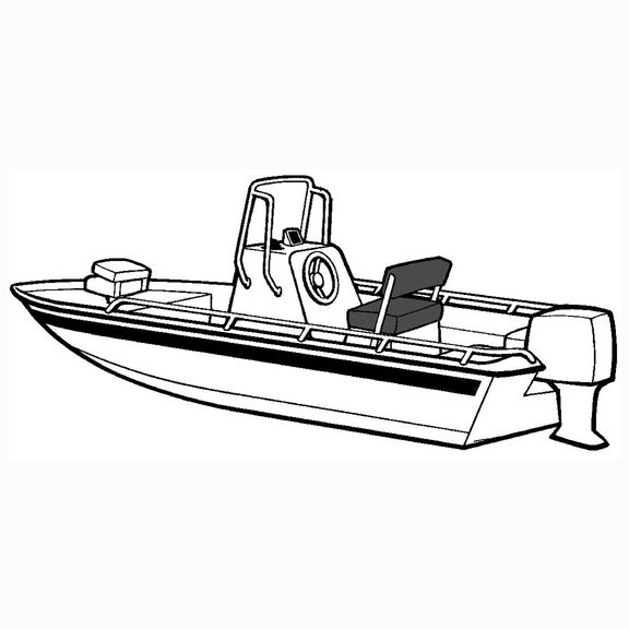 Styled-to-Fit Boat Cover for V-Hull Center Console Shallow Draft Fishing Boats image number 1