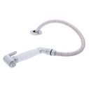 Deck-Mount Sprayer Hammer-Head Arctic White Sprayer w/Elbow, 6' Stainless Steel Hose, Low Profile Holder image number 1