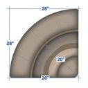 Premier Series Pontoon 28" Radius Corner Cushion Set image number 6