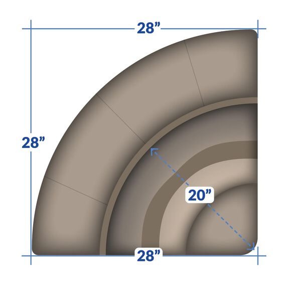 Premier Series Pontoon 28" Radius Corner Cushion Set image number 6