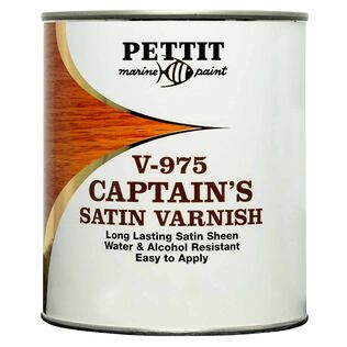 Z-Spar V-975 Captain's Satin Sheen Polyurethane Varnish, Quart