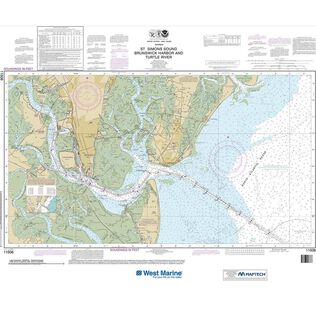 Maptech&reg; NOAA Recreational Waterproof Chart-St. Simons Sound, Brunswick Harbor and Turtle River, 11506