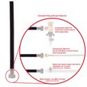 Recessed Shower Chrome Cup & Lid, Small Chrome Sprayer, 6' Black Rubber Hose image number 9