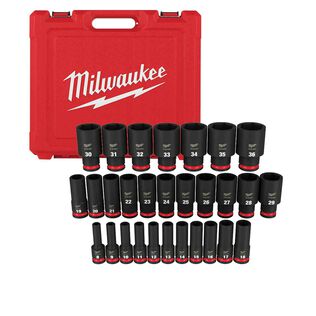 SHOCKWAVE&trade; Impact Duty&trade; 1/2" Drive Metric Deep 6 Point Socket Set, 29 Piece