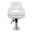 8WD015-710 Offshore Series Standard Pilot Chair, Cushions with 15" Fixed Height Pedestal and Seat Slide Mount image number 1