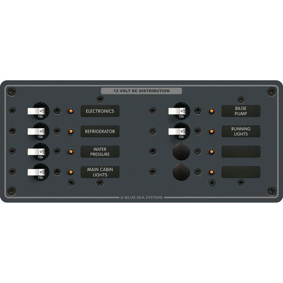 8-Position DC Breaker Panel Horizontal image number 0