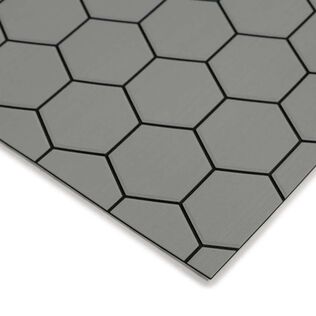 40" x 80" Hexagon Full Sheets, 6mm, Storm Gray/ Black