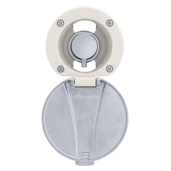 Aidack Recessed Control Valve Hot/Cold Mixer, Warm White Cup with Stainless Steel Lid, Chrome Aidack Handle image number 0