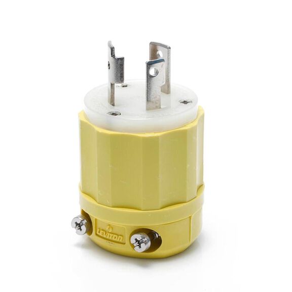 30 Amp 125 Volt Locking Plug, Industrial Grade, Grounding, Corrosion-Resistant, NEMA L5-30P, 2P, 3W image number 0