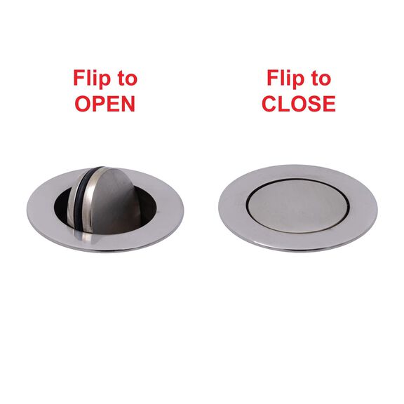 1-1/2" Drain, Flip Drain with Overflow, Straight, 1-1/4" Sweat Brushed Nickel image number 2