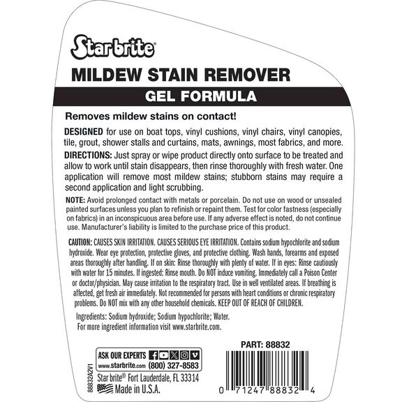 Gel Mildew Stain Remover, 32oz. image number 1