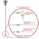 Deck-Mount Sprayer Hammer-Head Warm White Sprayer w/Elbow, 6' White Rubber Hose, Elite Holder image number 4